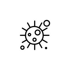 Obraz premium Covid virus line icon isolated on white background