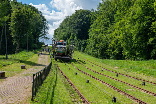 Poland, Elbląg, The inclined plane carriage in Buczyniec