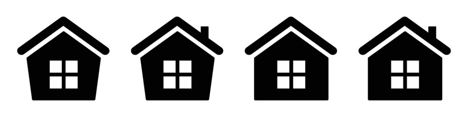 Home icon. House icon. Real estate icon, vector illustration