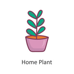 Home Plant vector Filled Outline Icon Design illustration. Nature Symbol on White background EPS 10 File