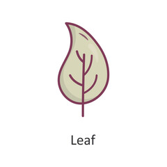 Fototapeta premium Leaf vector Filled Outline Icon Design illustration. Nature Symbol on White background EPS 10 File