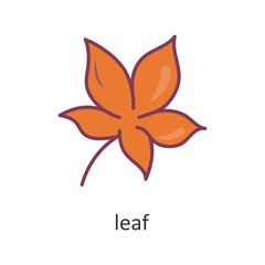 leaf vector Filled Outline Icon Design illustration. Nature Symbol on White background EPS 10 File