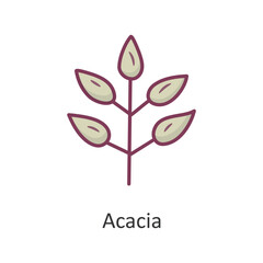Acacia vector Filled Outline Icon Design illustration. Nature Symbol on White background EPS 10 File