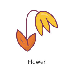 Flower vector Filled Outline Icon Design illustration. Nature Symbol on White background EPS 10 File