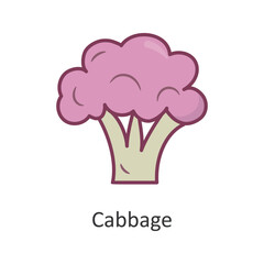 Cabbage vector Filled Outline Icon Design illustration. Nature Symbol on White background EPS 10 File