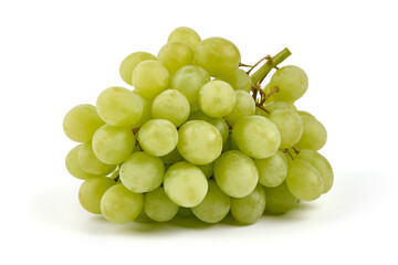 Fresh green grape, isolated on white background. High resolution image.