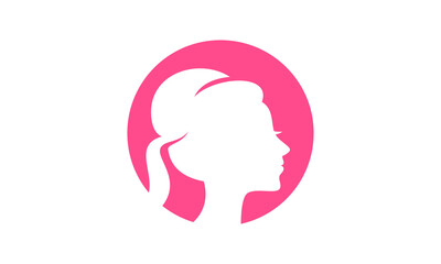 Fototapeta na wymiar fashion female head logo