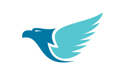 logo flying eagle vector