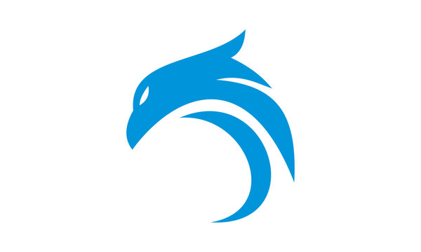 blue eagle head vector