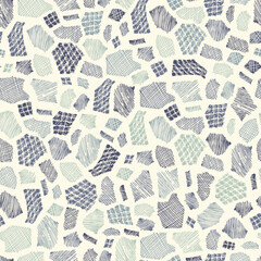 Patchwork. Stains Seamless Pattern. Hand Drawn Doodle Spots - Vector illustration