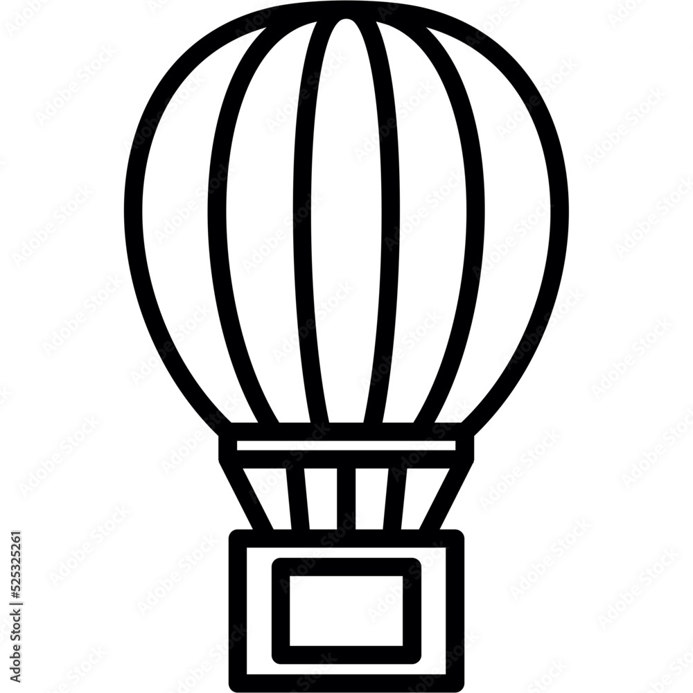 Poster air balloon delivery icon