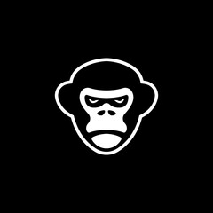 Gorilla head logo vector illustration, gorilla logo design