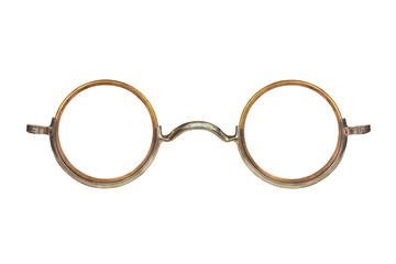 Vintage circular eyeglasses isolated on a transparent background - 525326861