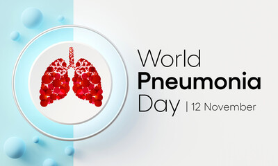World Pneumonia day is observed every year on November 12, it is an infection that inflames the air sacs in one or both lungs. 3D Rendering