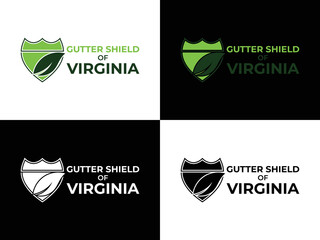 Gutter Shield of Virginia company logo design vector icon.eps