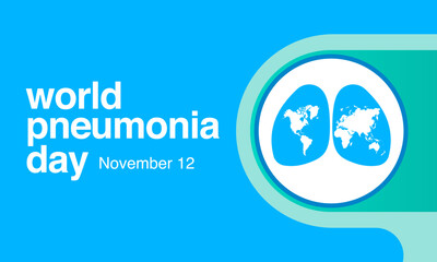 World Pneumonia day is observed every year on November 12, it is an infection that inflames the air sacs in one or both lungs. Vector illustration