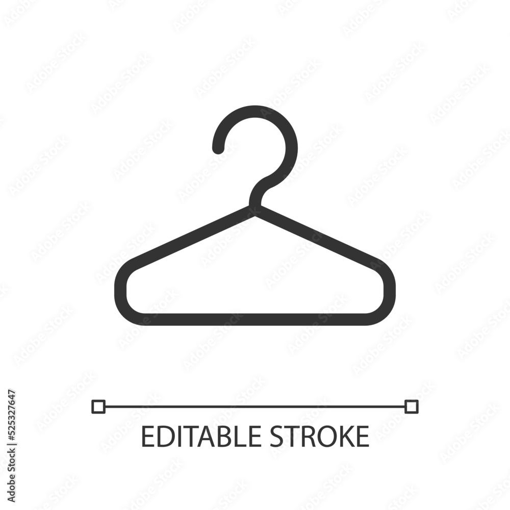 Poster hanger pixel perfect linear ui icon. keep clothes neat and wrinkles free. boutique inventory. gui, u