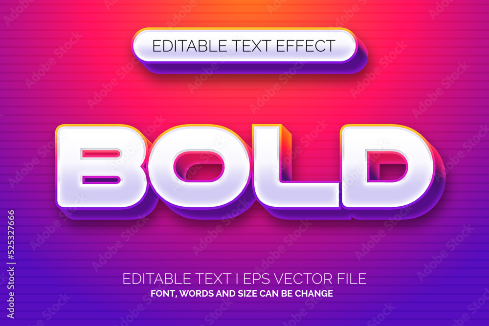 Poster modern gradient 3d bold text effect