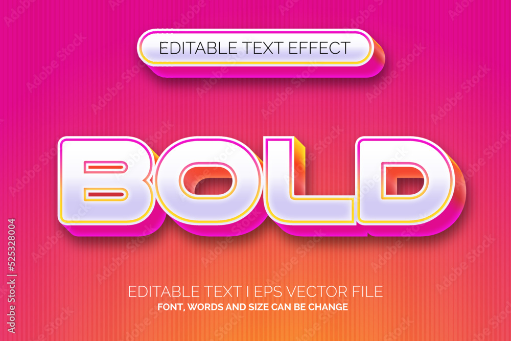 Poster gradient 3d bold text effect pastel color