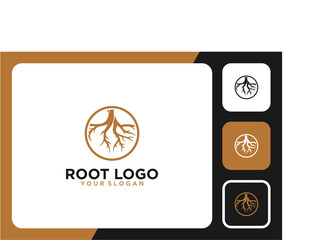 root logo design with plants