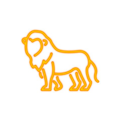 lion neon icon
