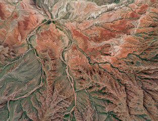 Top view of the canyon in Kyrgyzstan