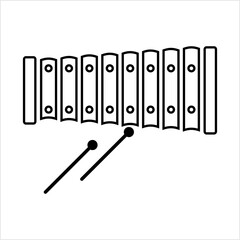Xylophone Icon, Percussion Musical Instrument