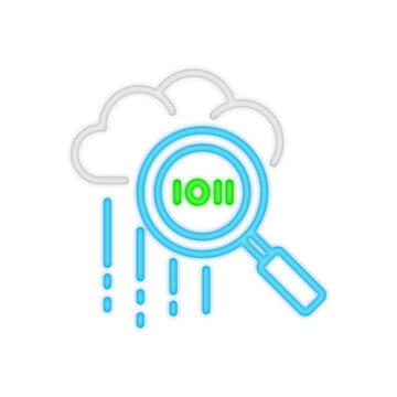 serach data neon icon