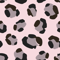 Light pink jaguar fur fashion seamless pattern