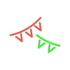 party flag neon icon