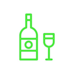 wine neon icon