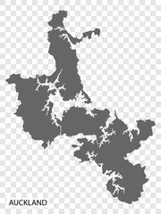 High Quality map of Auckland is a city of New Zealand, with borders of the districts. Map of Auckland  for your web site design, app, UI. UK. Wales. EPS10.