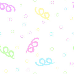 Party Schlangen Konfetti nahtloses Muster