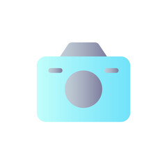 Camera flat gradient color ui icon. Digital and analogue. Photography. Instrument for making pictures. Simple filled pictogram. GUI, UX design for mobile application. Vector isolated RGB illustration