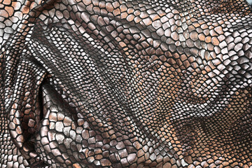 テクスチャ―　メタリックなアニマル柄の生地　texture of metallic animal print