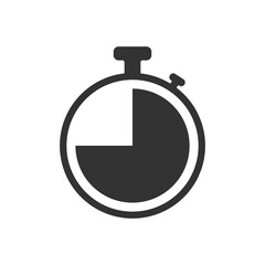 Stopwatch icon. Vector illustration isolated on white background.