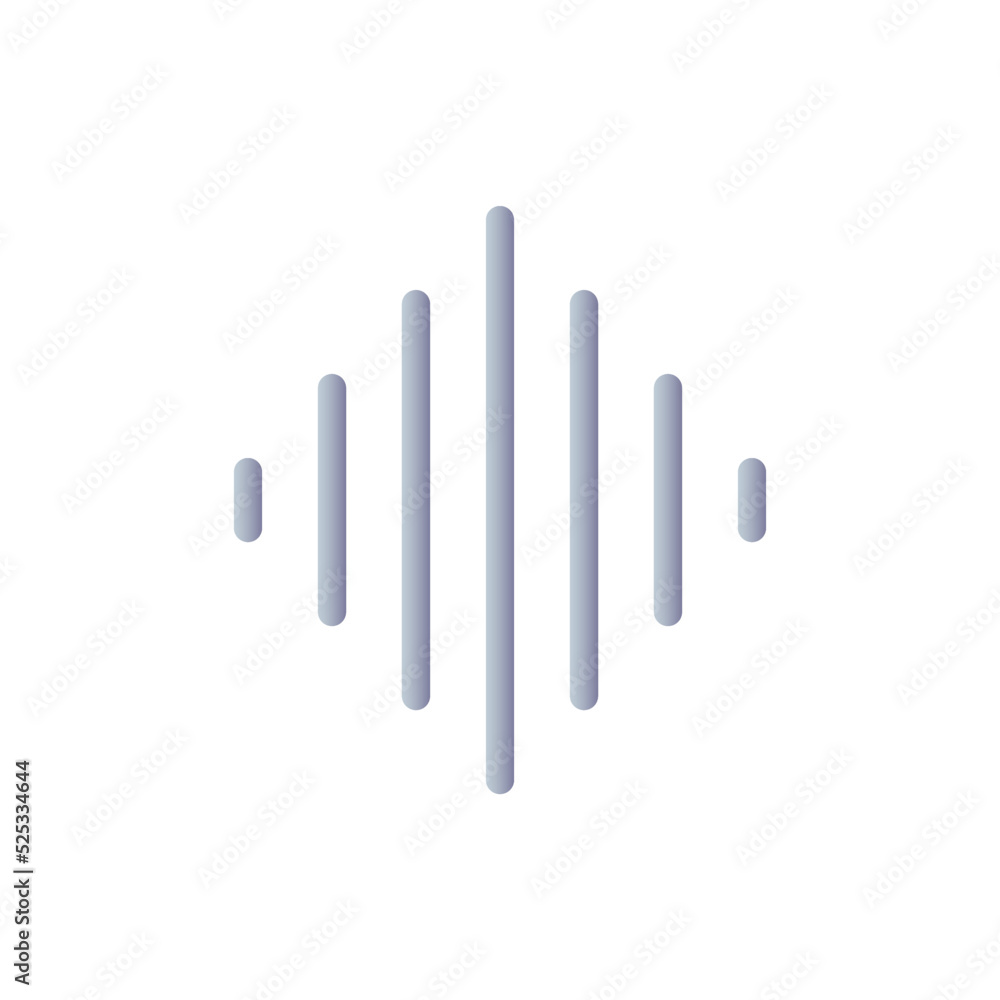 Poster sound wave flat gradient color ui icon. audio track of film. video editor instrument. record voice. 