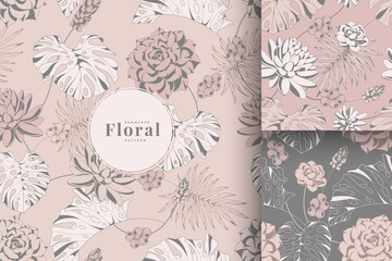 beautiful shabby chic  Floral Pattern template