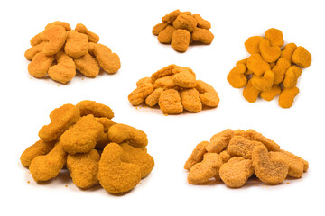 Nuggets isolated on a white background.