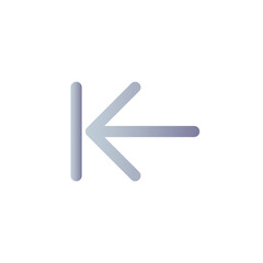 Previous step flat gradient color ui icon. Web browser. Digital program feature. Move backward. Simple filled pictogram. GUI, UX design for mobile application. Vector isolated RGB illustration