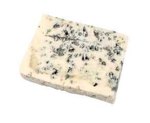blue cheese isolated on white.
