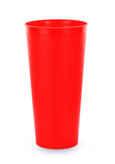 red plastic cup isolated