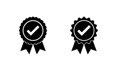 Approved icon vector. Certified Medal Icon