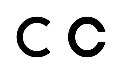 Fototapeta premium Copyright icon vector. copyright sign and symbol
