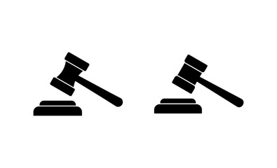 Gavel icon vector. judge gavel sign and symbol. law icon. auction hammer
