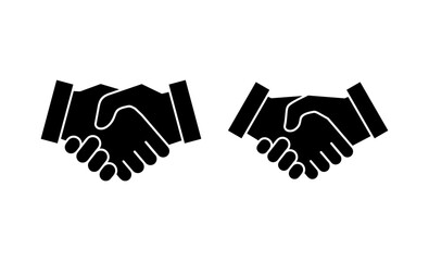 Handshake icon vector. business handshake sign and symbol. contact agreement