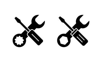 Repair tools icon vector. tool sign and symbol. setting icon. Wrench and screwdriver. Service