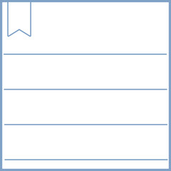 Obraz premium cute pastel blue planner paper template notes, memo, sticky notepad, reminder, journal decoration