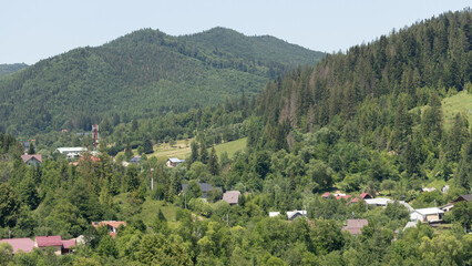 Fototapeta na wymiar Sucevita monastery and surroundings. Suceava county, Romania