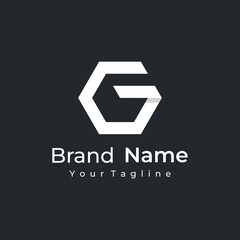 Abstract logo design initial letter G. Minimalist, creative and modern logotype symbol isolated from the background. Can be used for identity and branding.